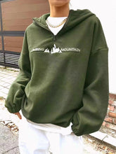 Load image into Gallery viewer, Mountain Quarter Zip Long Sleeve Hoodie
