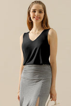 Load image into Gallery viewer, Ninexis Full Size V-Neck Curved Hem Tank
