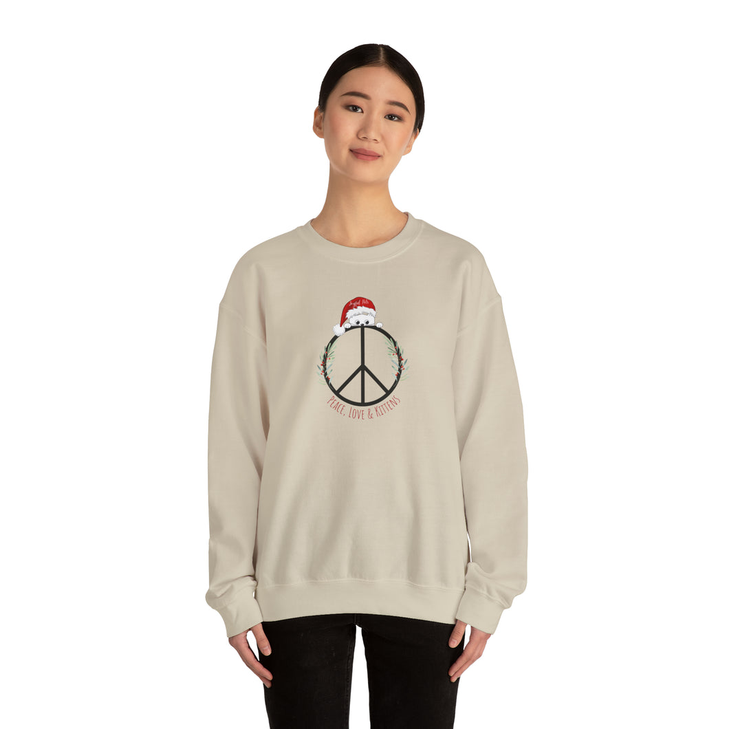 Joyful Pets Peace, Love & Kittens Unisex Heavy Blend™ Crewneck Sweatshirt