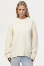 Load image into Gallery viewer, Basic Bae Round Neck Dropped Shoulder Sweater
