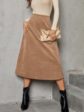 Load image into Gallery viewer, Solid High Waist Midi Skirt
