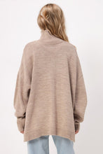 Load image into Gallery viewer, Basic Bae Side Slit Turtleneck Long Sleeve Sweater
