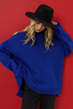 Load image into Gallery viewer, Basic Bae Side Slit Turtleneck Long Sleeve Sweater
