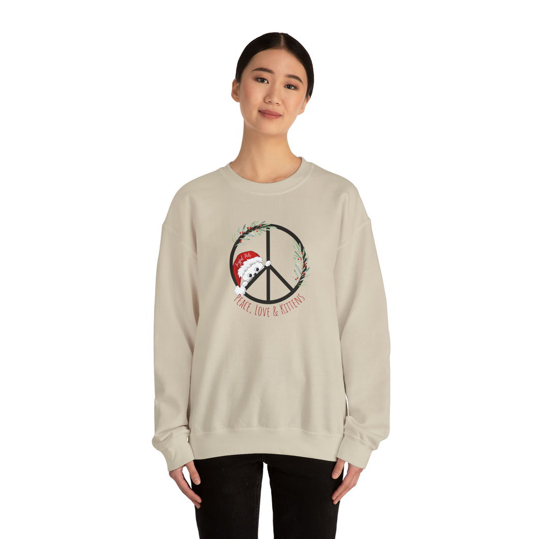 Joyful Pets Peace, Love & Kittens Unisex Heavy Blend™ Crewneck Sweatshirt