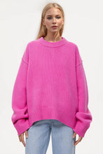 Load image into Gallery viewer, Basic Bae Round Neck Dropped Shoulder Sweater
