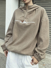 Load image into Gallery viewer, Mountain Quarter Zip Long Sleeve Hoodie
