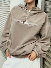 Load image into Gallery viewer, Mountain Quarter Zip Long Sleeve Hoodie
