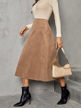 Load image into Gallery viewer, Solid High Waist Midi Skirt
