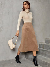 Load image into Gallery viewer, Solid High Waist Midi Skirt
