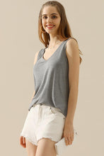 Load image into Gallery viewer, Ninexis Full Size V-Neck Curved Hem Tank
