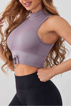 Load image into Gallery viewer, Mock Neck Ribbed Sports Tank
