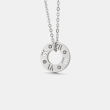 Load image into Gallery viewer, Stainless Steel Pierced Rhinestone Pendant Necklace
