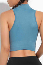 Load image into Gallery viewer, Mock Neck Ribbed Sports Tank
