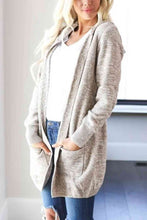 Load image into Gallery viewer, Heathered Open Front Cardigan with Pockets
