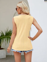 Load image into Gallery viewer, Eyelet Lace Detail V-Neck Tank
