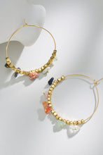 Load image into Gallery viewer, Turquoise Stainless Steel Hoop Earrings
