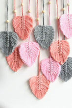 Load image into Gallery viewer, Macrame Leaf Bead Wall Hanging
