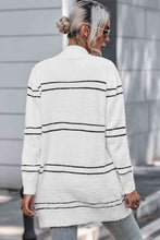 Load image into Gallery viewer, Striped Open Front Cardigan with Pockets

