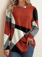 Load image into Gallery viewer, Geometric Round Neck Long Sleeve T-Shirt
