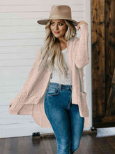 Load image into Gallery viewer, High-Low Open Front Cardigan with Pockets
