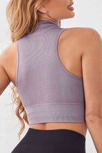 Load image into Gallery viewer, Mock Neck Ribbed Sports Tank
